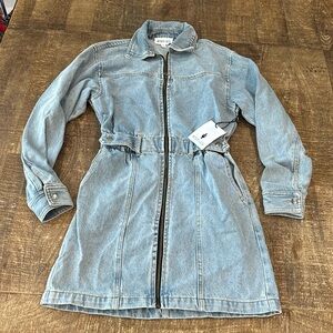 Whiteroom Cactus Blue Jean Dress with pockets and zipper Size XS